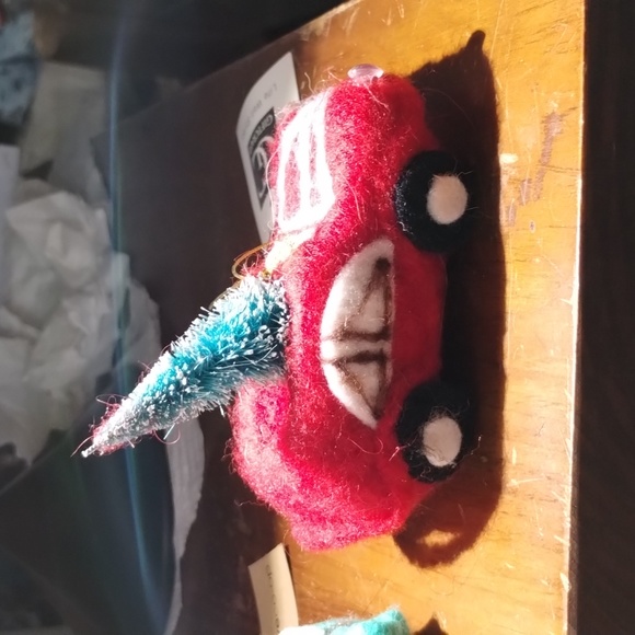 2pc ornaments felt elf and Xmas tree car nwt - Picture 2 of 10